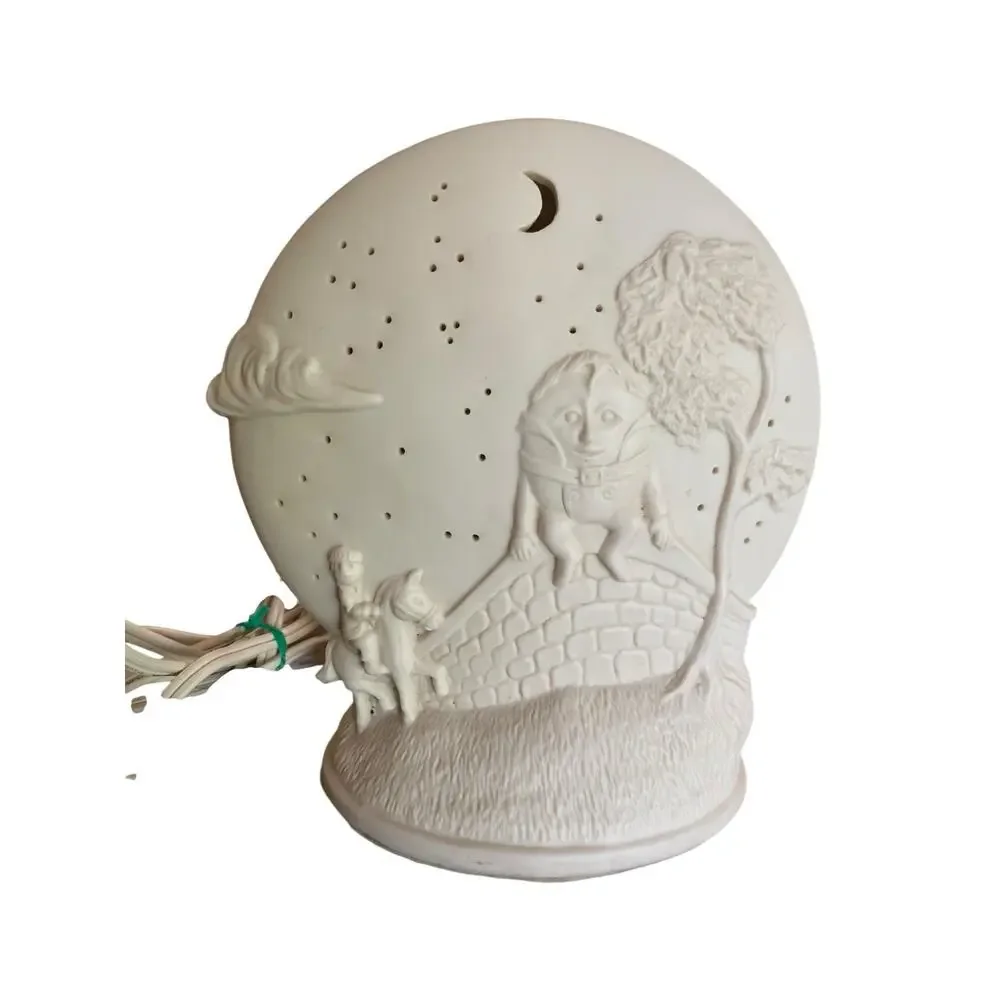 Ceramic Bisque Humpty Dumpty night Light Nursery Rhyme Children’s Room